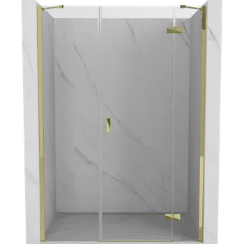 Mexen Mist-H sprchové dveře otevírací pravé 160 cm, transparentní, zlaté - 8A5-160-001-50-00-P Sprchové dveře