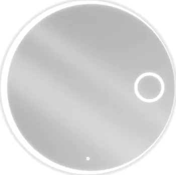 Zrcadlo Mexen Ella podsvícené koupelnové zrcadlo s kosmetickým zrcátkem, kulaté 100 cm, LED 6000K, proti zamlžení - 9811-100-100-611-00 Koupelnová zrcadla
