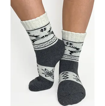 Dámské ponožky Dámské alpakové ponožky JELEN v bílé barvě, VELIKOST 35 - 38