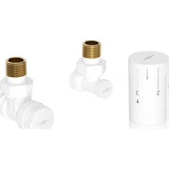 Radiátor Mexen G05 termostatický úhlový set, bílý - W901-958-20 Připojovací sady