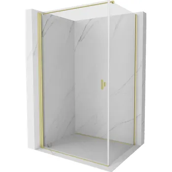 Mexen Mist-B sprchový kout pantový 90 x 100 cm, transparentní, zlatá kartáčovaná - 8A2T-090-100-55-00 Sprchové kouty