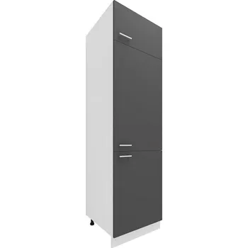 Koupelnový nábytek Vcm Vysoká kuchyňská skříň Esilo, 3dílná, 60 cm, antracit