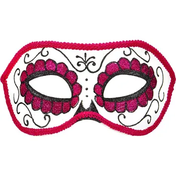 Karnevalová maska Škraboška Den mrtvých, červená