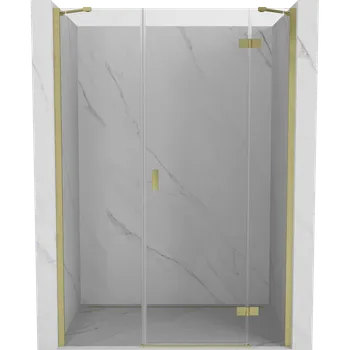 Sprchové dveře Mexen Mist-H sprchové dveře výklopné pravé 125 cm, transparentní, zlaté kartáčované - 8A5-125-001-55-00-P Sprchové dveře