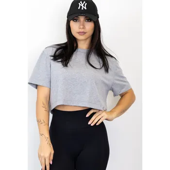 Bavlněný croptop v šedé barvě VSB LILLY, VELIKOST L/XL