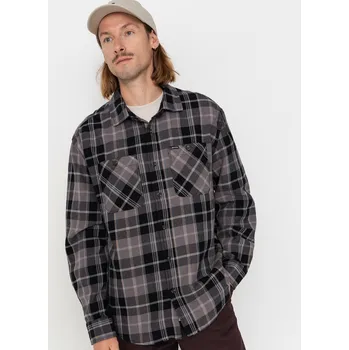 Pánská košile Brixton Vintage Wash Flannel (black/charcoal beige/slate) XL, modrá
