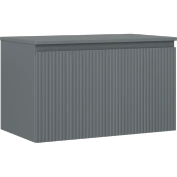 Koupelnový nábytek Mexen Rivel koupelnová skříňka pod umyvadlo 80 cm s deskou, 1 zásuvka, vroubkovaná, grafitová mat - 91A20-08047-1-BFC66 Koupelnové skříňky