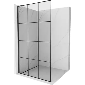 Mexen Kioto L sprchová zástěna Walk-in 120 x 200 cm, černá mřížka, černá - 800-120-103-70-77 Sprchové stěny