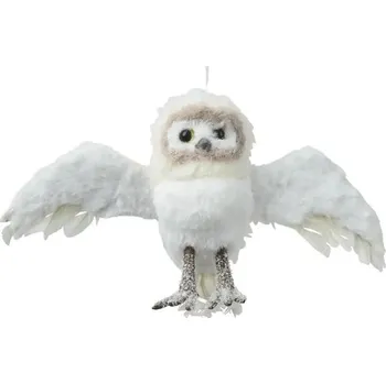 Vánoční ozdoba Vánoční ozdoba sova chlupatá bílá