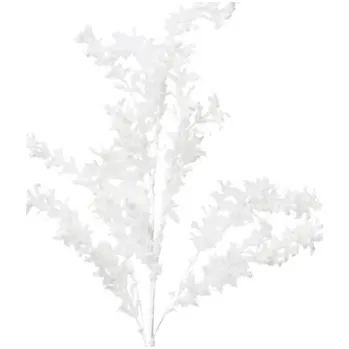umělá květina Umělá větev ojíněná 75 cm bílá