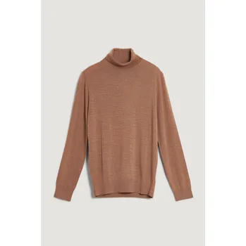Pánský svetr ROLÁK GANT EXTRAFINE MERINO WOOL TURTLENECK DK. SAND MELANGE