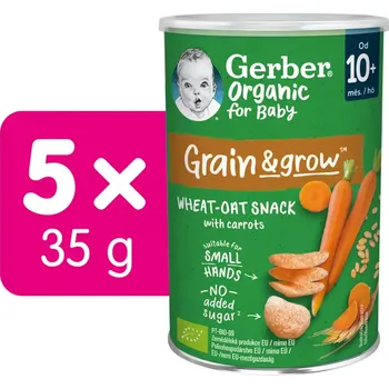 Slaná pochutina Gerber Křupky s mrkví Organic 35 g