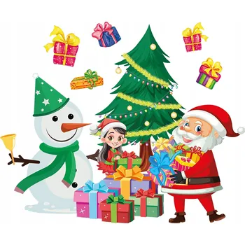 Vánoční dekorace Knižní/komiksová placka, vánoční dekorace MIKULÁŠ DÁRKY na okna, nástěnku, VÁNOCE VELKÁ VESELÉ VÁNOCE