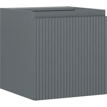 Koupelnový nábytek Mexen Rivel koupelnová skříňka pod umyvadlo 45 cm, 1 dveře, drážkovaná, grafit mat - 91A21-04547-1-BF66 Koupelnové skříňky