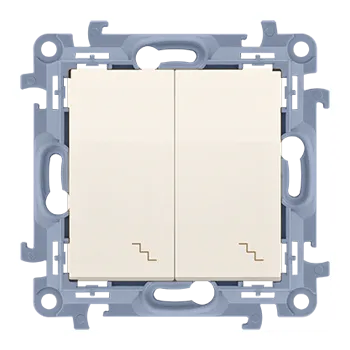 vypínač Vypínač střídavý, s orientačním LED podsvětlením, řazení 6So, 10 A / 230 V~,, Simon 10 CW6/2L.01/41