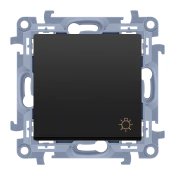 vypínač Tlačítko zapínací, s piktogramem “světlo”, řazení 1/0, 10 A / 230 V~, bezšroubové, Simon 10 CS1C.01/49