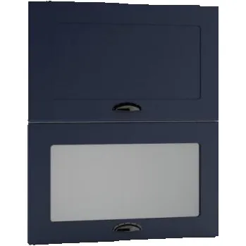 Šatní skříň Dvou-výklopná skříň, šíře 60 cm - prosklená šedý grafit Světle šedá