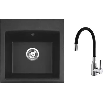 Granitový dřez SET Alveus GEM 10 MINTAS CHR G91 Carbon (černá)