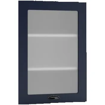 Šatní skříň Jednokřídlá skříň, šíře 50 cm prosklená šedý grafit Světle šedá