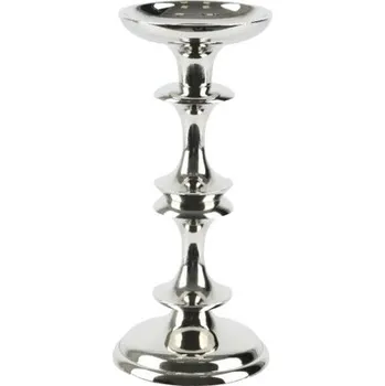 Svícen Dekorativivní svícen balustrový tvar 23,5 cm stříbrný