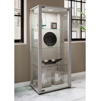 Knihovna Vcm Stojací vitrína Kavisa M, stříbrná