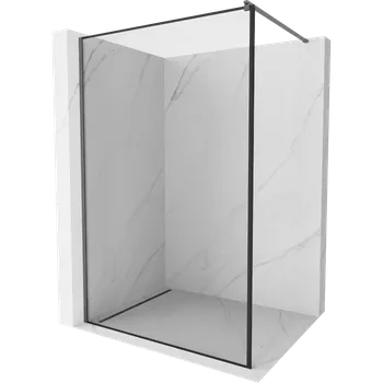 Mexen Kioto sprchová stěna Walk-in 110 x 200 cm, černý rámeček 8 mm, gun metal - 800-110-101-95-70 Sprchové stěny