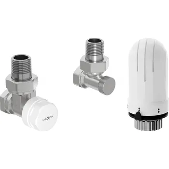 Mexen G03 úhlová termostatická sada, nikl - W913-012-938-01 Připojovací sady