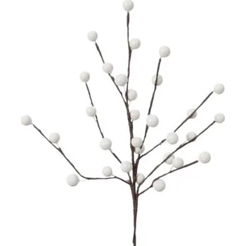 umělá květina Umělá větev s bobulemi 26 cm bílá