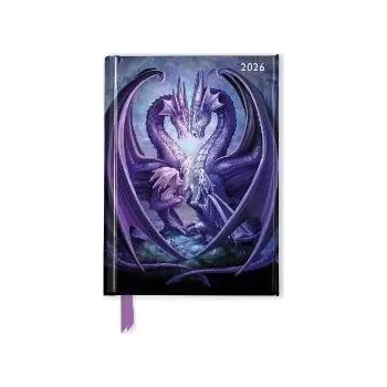 Cizojazyčná kniha Anne Stokes: Raising Dragons 2026 Luxury Pocket Diary Planner - Week to View