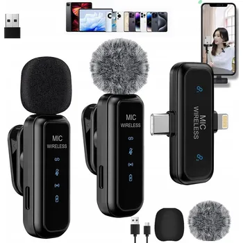 Mikrofon BEZDRÁTOVÝ KLOPNÝ MIKROFON PRO IPHONE, TELEFON, POČÍTAČ USB-C