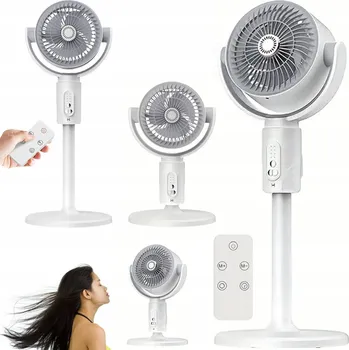 Bezpečnostní kamera Wentylator Stojący Wiatrak Podłogowy Dálkový Ovladač Oscilace 3D Aromaterapie 3v1