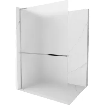 Mexen Kioto+ L sprchová stěna s policí Walk-in 70 x 200 cm, námraza, chrom - 800-070-123-01-30 Sprchové stěny