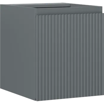 Koupelnový nábytek Mexen Rivel koupelnová skříňka pod umyvadlo 40 cm, 1 dveře, drážkovaná, grafit mat - 91A21-04047-1-BF66 Koupelnové skříňky