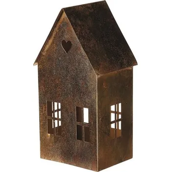 Svícen Svícen kovový domek 18x15x35 cm 1/3 největší