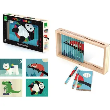 Dřevěná hračka Vilac dřevěná 4D skládačka zvířátka