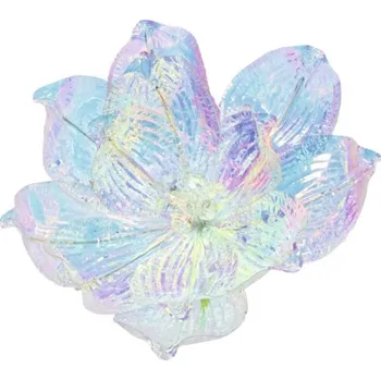 umělá květina Dekorační umělá květina magnolie 14 cm holografický efekt