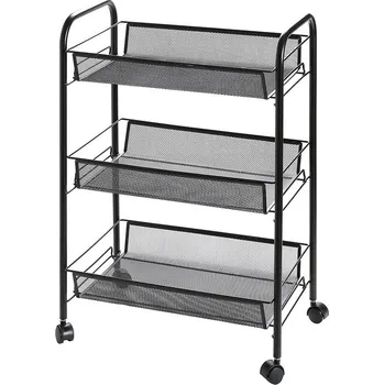 Obývací pokoj Mobilní kuchyňský regál na kolečkách - 3 police