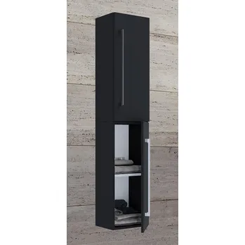 Koupelnový nábytek Vcm Koupelnová vysoká skříňka s velkými dveřmi VCB 6, černá