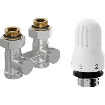 Ventil Mexen G04 dvoutrubní termostatická sada DN50, rovná 1/2"x3/4", nikl - W912-012-948-01 Připojovací sady