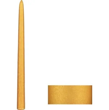 Svíčka Svíčka kónická PEGAS STRUKTUR 29 cm zlatá
