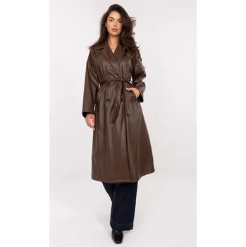 Dámská bunda Koženkový trenčkot model 39381 hnědý