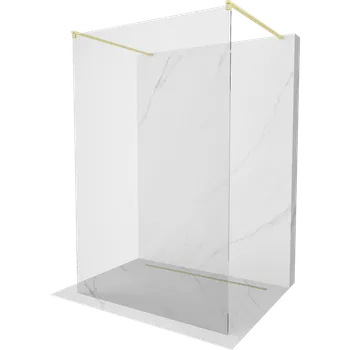 Mexen Kioto samostatná sprchová stěna 170 x 200 cm, transparentní 8 mm, zlatá kartáčovaná - 800-170-002-55-00 Sprchové stěny