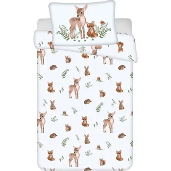 Bytový textil JERRY FABRICS Povlečení do postýlky Lesní zvířátka baby Bavlna, 100/135, 40/60 cm