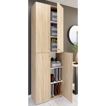 Botník Vcm Botník Lona 2XL s otočnými dvířky, dub sonoma