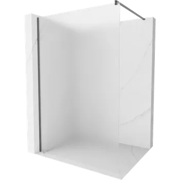 Mexen Kioto sprchová stěna Walk-in 70 x 200 cm, matné sklo 8 mm, kartáčovaná zbraňová šedá - 800-070-101-66-30 Sprchové stěny