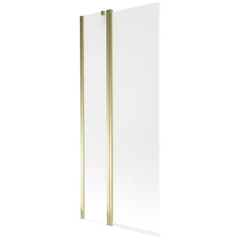 Vanová zástěna Mexen Flip vanová zástěna 2-křídlová 80 x 150 cm, matná, zlatá - 894-080-101-50-30 Vanové zástěny