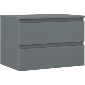 Koupelnový nábytek Mexen Orio koupelnová skříňka pod umyvadlo 70 cm s deskou, 2 zásuvky, grafit mat - 91A10-07047-2-BFFC66 Koupelnové skříňky