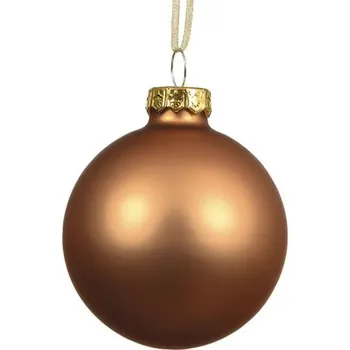 Vánoční ozdoba Vánoční ozdoba skleněná koule Ø 15 cm měděná barva