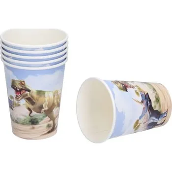 Party nádobí Párty kelímky DINO 250ml, 6 ks [A]