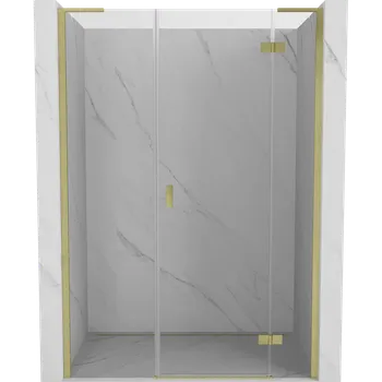 Mexen Mist-H L sprchové dveře pravé 155 cm, transparentní, zlaté kartáčované - 8A5L-155-001-55-00-P Sprchové dveře